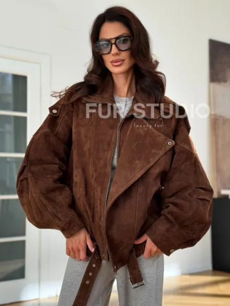 Замшевая куртка женская 2025 - фото 0