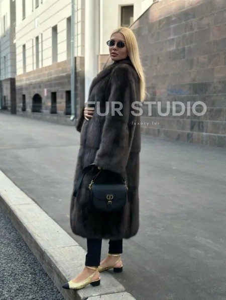 Шуба из баргузинского соболя - цельного кроя - фото 5