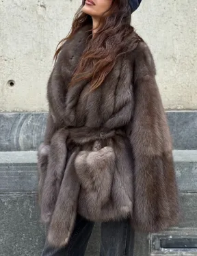Шуба из меха куницы - автоледи - фото 3