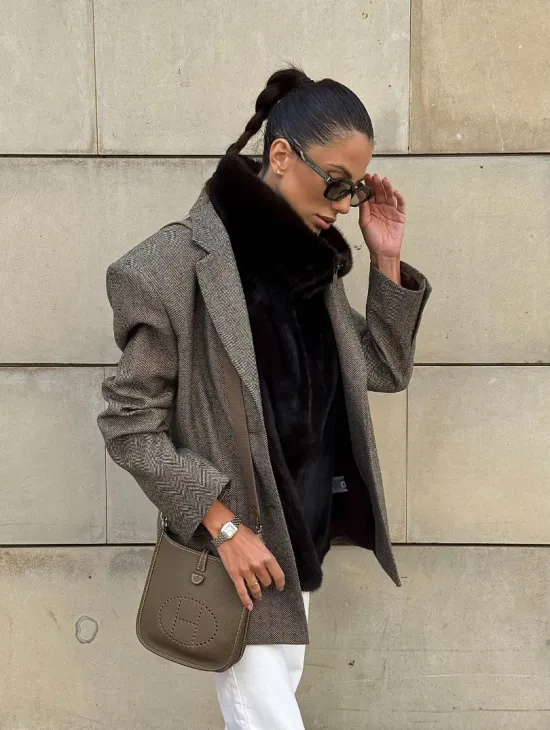 Норковая манишка женская - фото 11