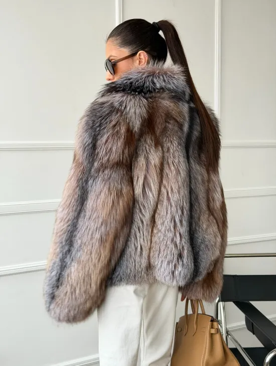 Полушубок из чернобурки - фото 4