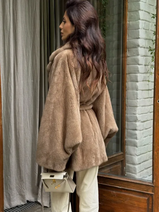 Шуба норковая летучая мышь - фото 3