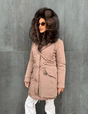 Пуховик с капюшоном - финский песец - фото 6