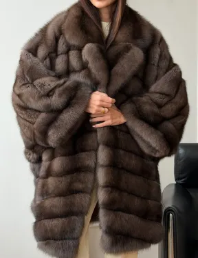 Шуба из баргузинского соболя - оверсайз - фото 3