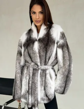 Белая шуба из норки крестовки - фото 3