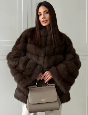 Женская шуба из меха куницы - фото 5