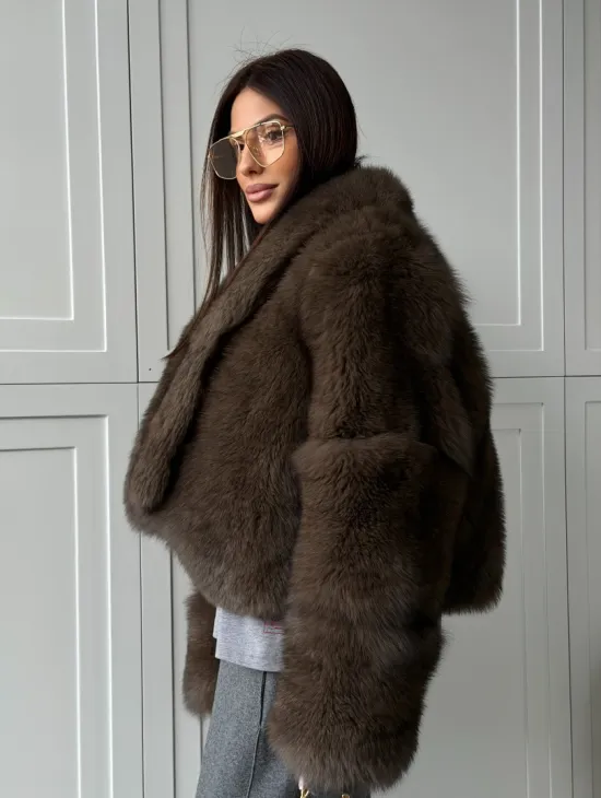 Кроп-шуба из меха песца - фото 14